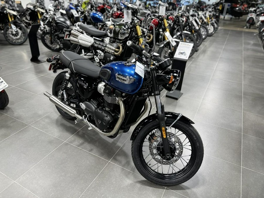 2023 Triumph Bonneville T100 Chrome Edition Cobalt Blue