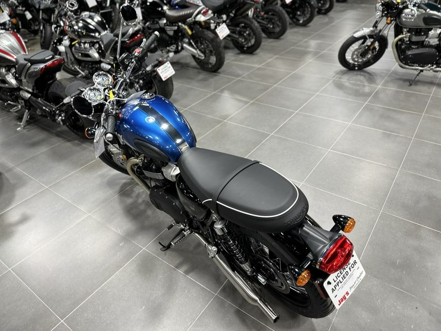 2023 Triumph Bonneville T100 Chrome Edition Cobalt Blue