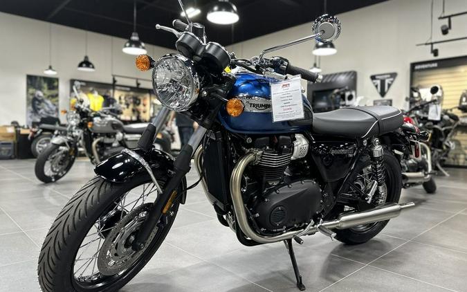 2023 Triumph Bonneville T100 Chrome Edition Cobalt Blue