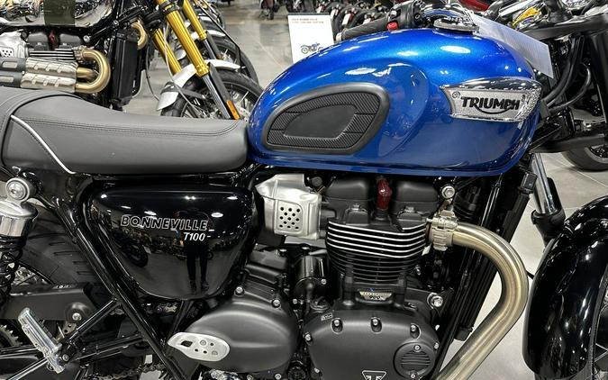 2023 Triumph Bonneville T100 Chrome Edition Cobalt Blue