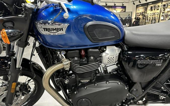 2023 Triumph Bonneville T100 Chrome Edition Cobalt Blue