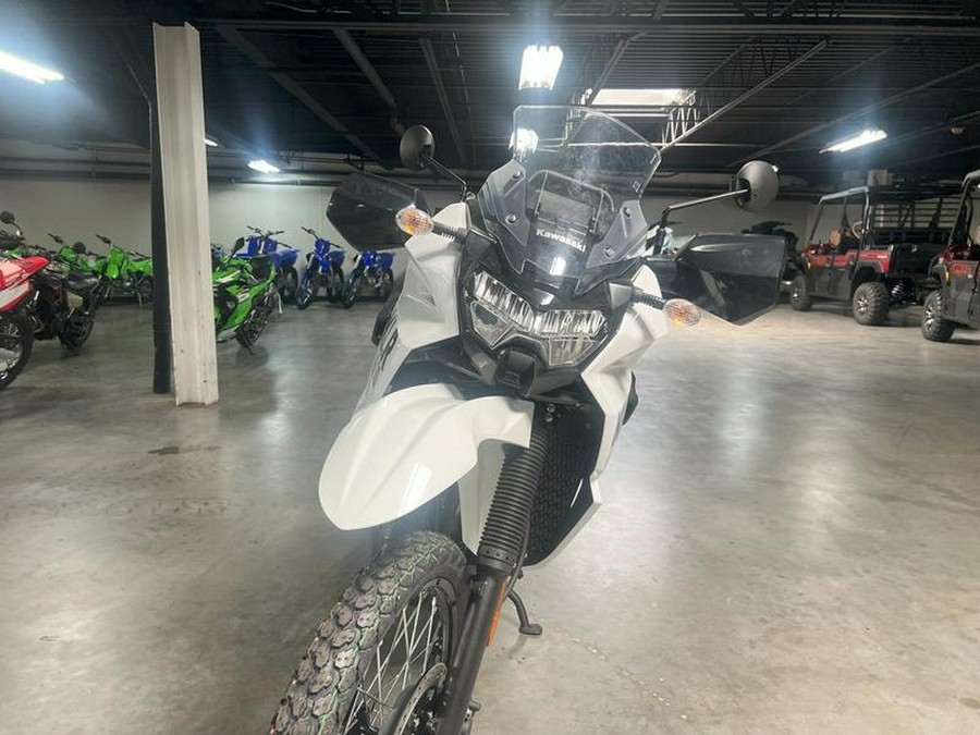 2025 Kawasaki KLR®650 Pearl Crystal White/Metallic Carbon Gray