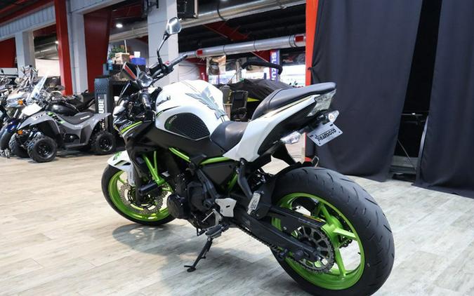 2021 Kawasaki Z650 ABS Pearl Blizzard White/Metallic Spark Black