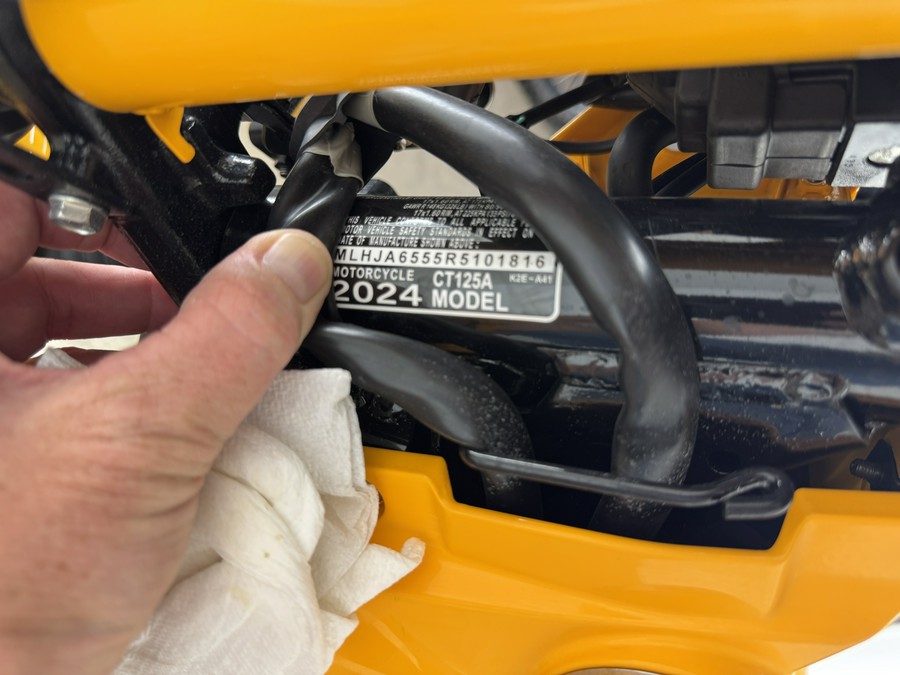 2024 Honda Trail125 CT125A Turmeric Yellow - 101816