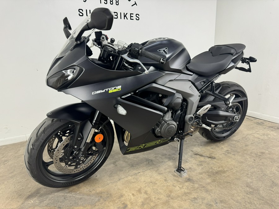2025 Triumph DAYTONA 660 Satin Granite / Satin Jet Black - BU0096