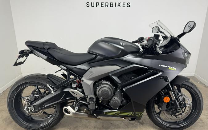 2025 Triumph DAYTONA 660 Satin Granite / Satin Jet Black - BU0096