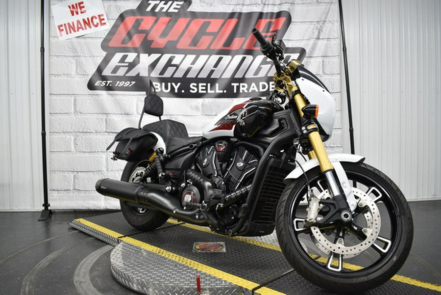 2025 Indian 101 Scout Ghost White Metallic With Graphics