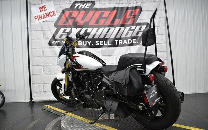 2025 Indian 101 Scout Ghost White Metallic With Graphics
