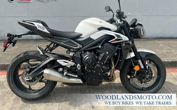 2024 Triumph Street Triple 765 R Crystal White