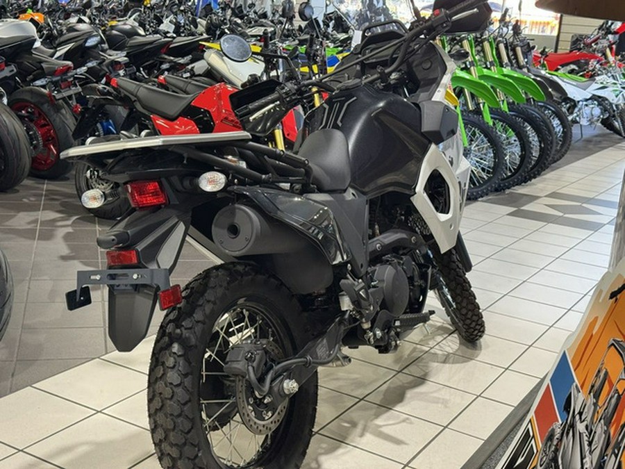 2025 Kawasaki KLR650 S Pearl Crystal White/Metallic Carbon Gray