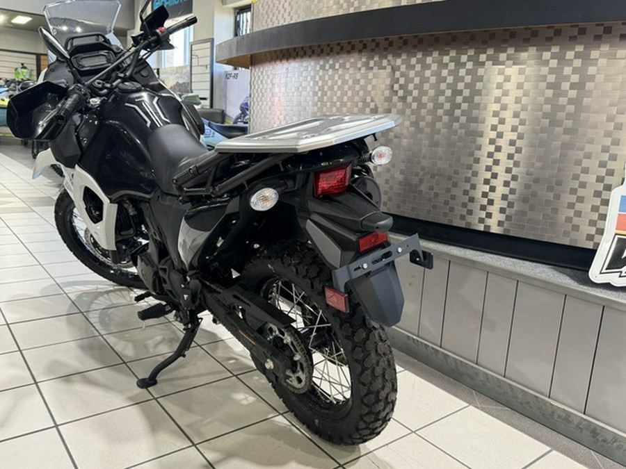 2025 Kawasaki KLR650 S Pearl Crystal White/Metallic Carbon Gray