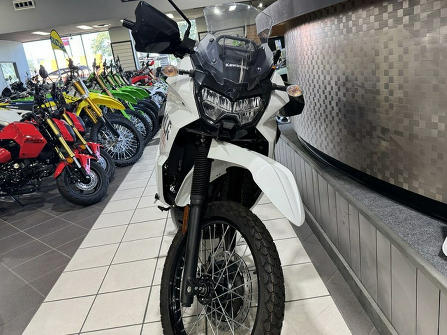 2025 Kawasaki KLR650 S Pearl Crystal White/Metallic Carbon Gray