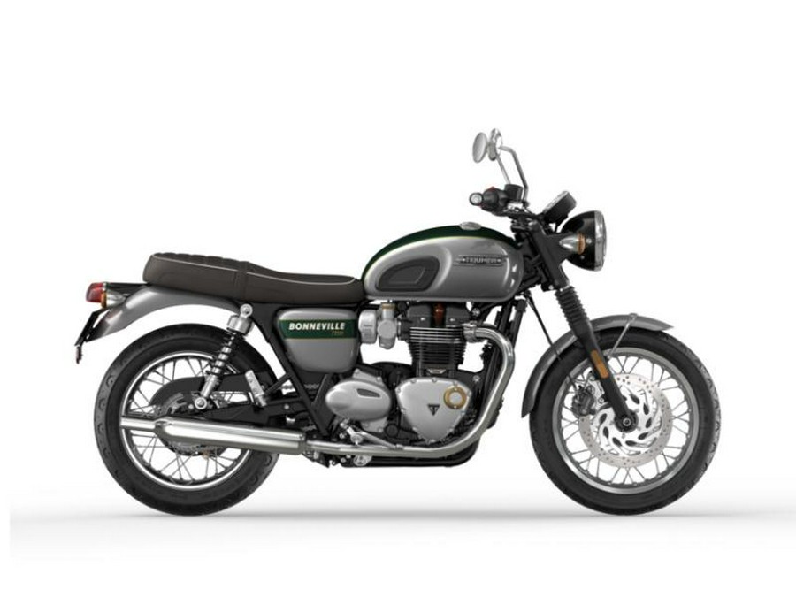 2022 Triumph Bonneville T120 Gold Line Silver Ice / Competition Green