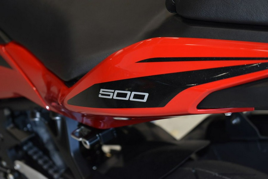 2025 Kawasaki Ninja 500 ABS Passion Red/Metallic Flat Spark Bla