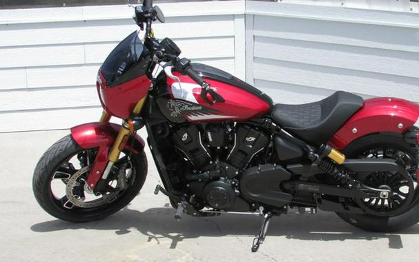2025 Indian 101 Scout Sunset Red Metallic With Graphics