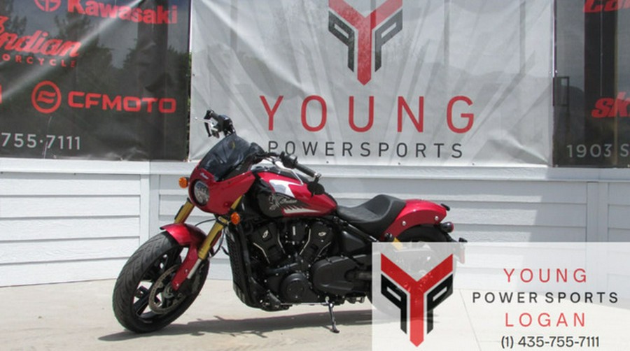 2025 Indian 101 Scout Sunset Red Metallic With Graphics