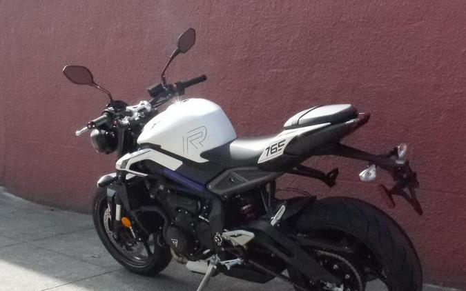 2024 Triumph Street Triple 765 R Crystal White