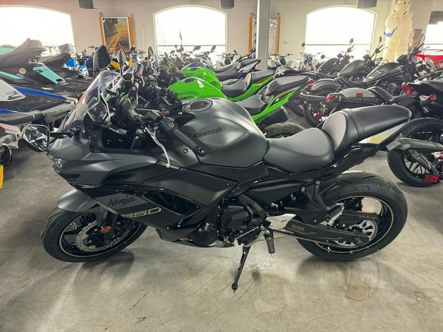 2024 Kawasaki Ninja® 650 ABS Metallic Matte Dark Gray/Metallic Spark Black