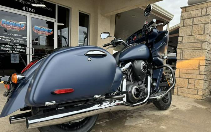 New 2024 KAWASAKI VULCAN 1700 VAQUERO ABS METALLIC MATTE TWILIGHT BLUE