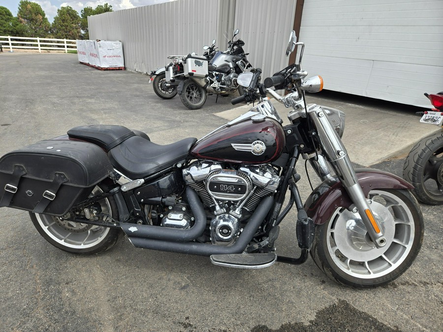 2022 HARLEY SOFT TAIL FAT BOY 114 MIDNIGHT CRIMSON AND VIVID BLACK