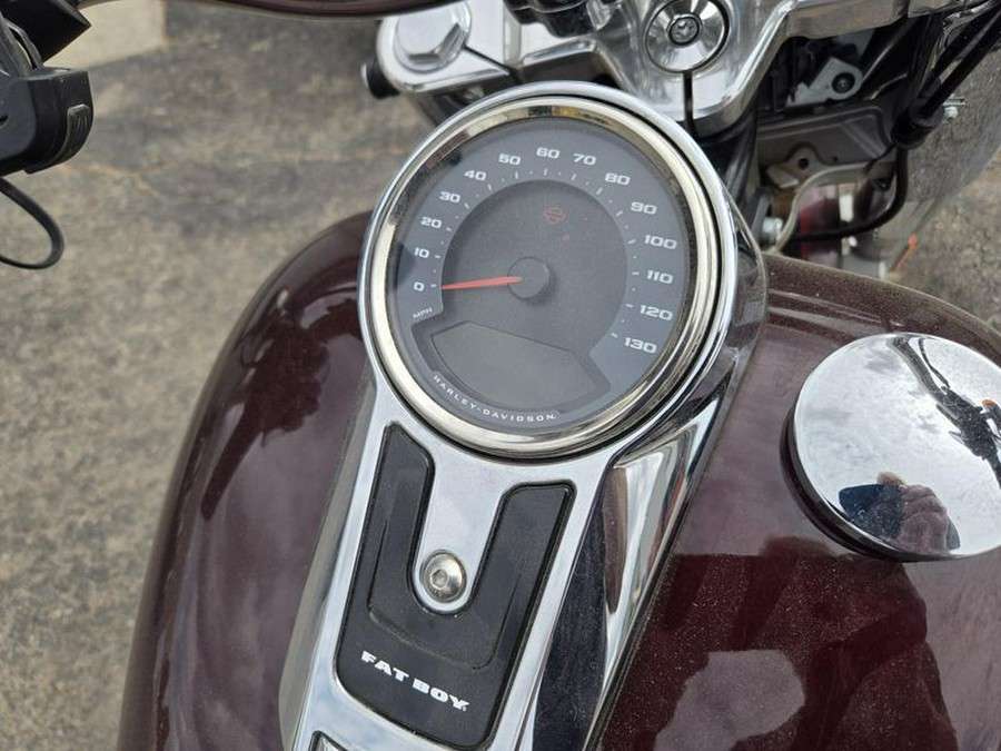 Used 2022 HARLEY SOFT TAIL FAT BOY 114 MIDNIGHT CRIMSON AND VIVID BLACK
