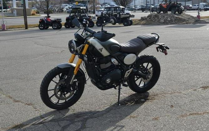 2024 Triumph Scrambler 400 X Matte Khaki Green / Fusion White