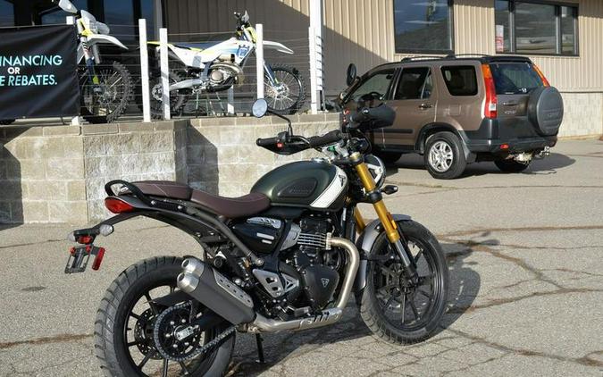 2024 Triumph Scrambler 400 X Matte Khaki Green / Fusion White