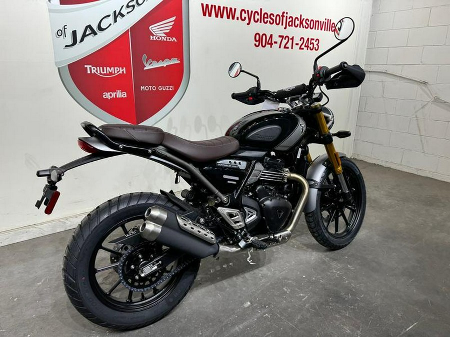 2024 Triumph Scrambler 400 X Phantom Black / Silver Ice