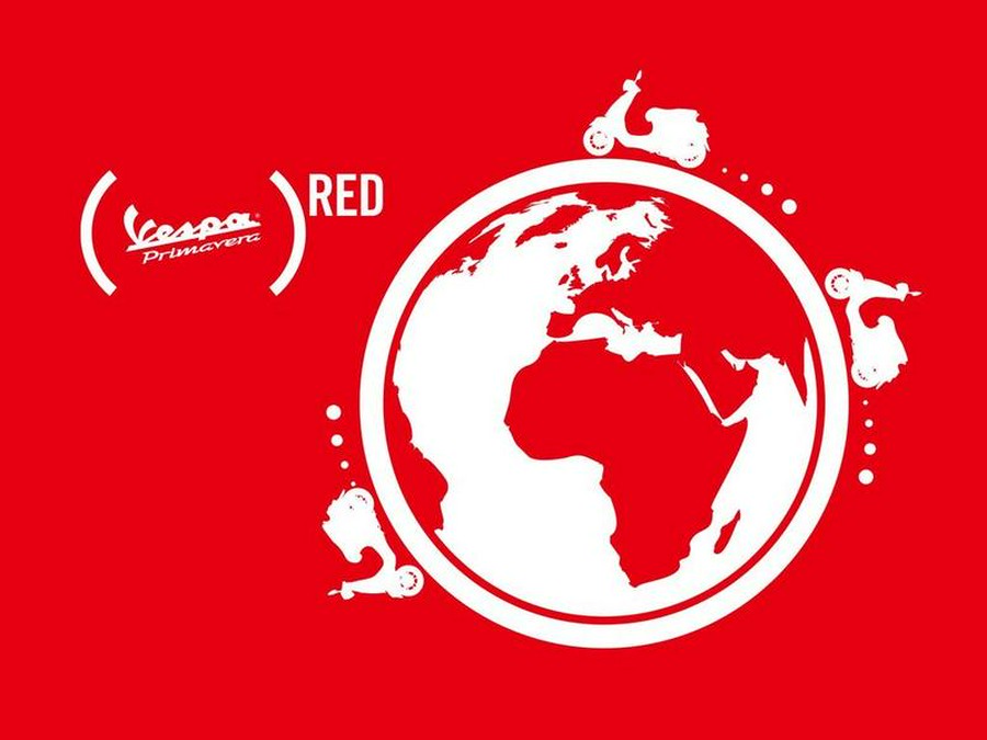 Vespa Primavera 50 Product(RED) - Rosso Red