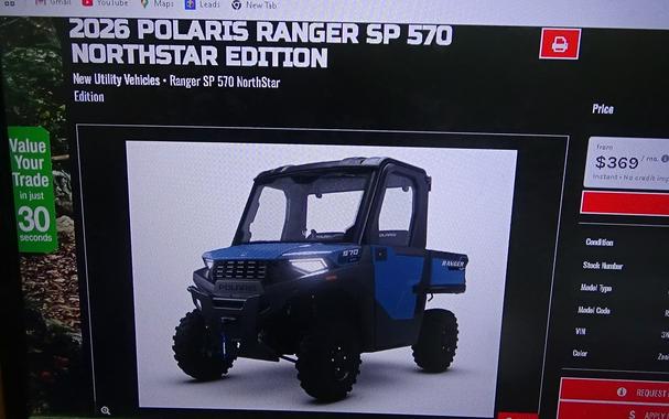 2026 Polaris Ranger SP 570 NorthStar Edition