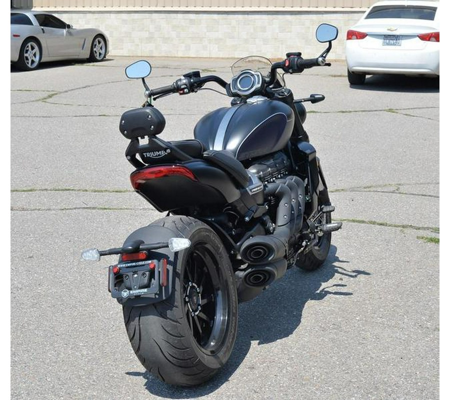 2025 Triumph Rocket 3 Storm GT Matte Sapphire Black and Satin Pacific Blue