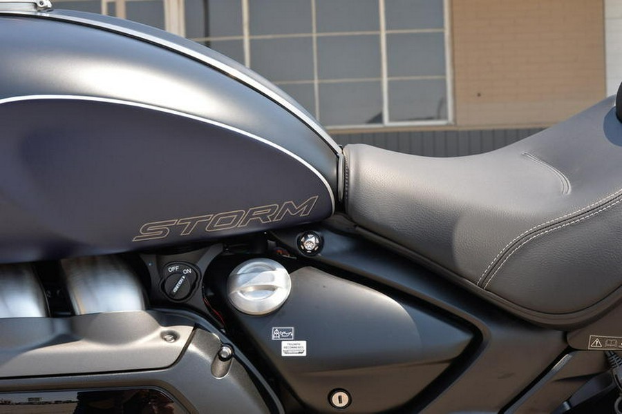 2025 Triumph Rocket 3 Storm GT Matte Sapphire Black and Satin Pacific Blue