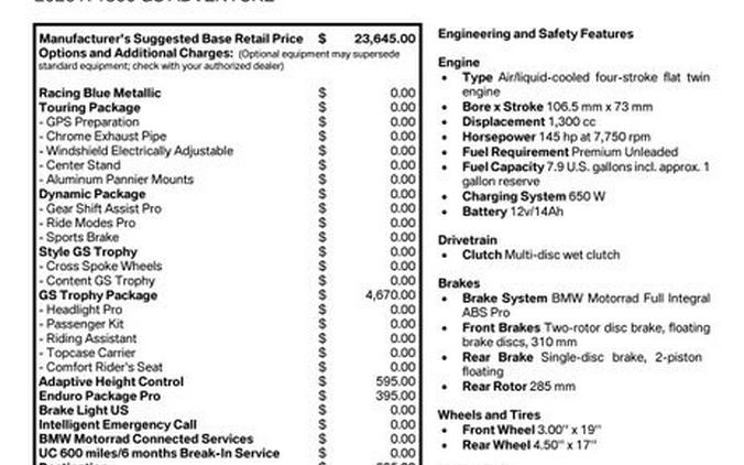 New 2026 BMW R 1300 GS Adventure
