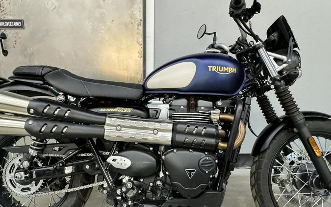 2022 Triumph Street Scrambler Gold Line Matte Pacific Blue