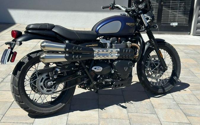 2022 Triumph Street Scrambler Gold Line Matte Pacific Blue