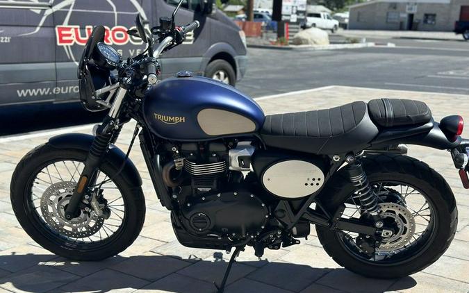 2022 Triumph Street Scrambler Gold Line Matte Pacific Blue