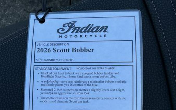 New 2026 Indian Motorcycle Scout Bobber