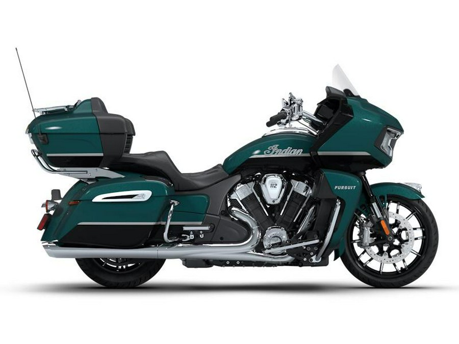 2026 Indian Motorcycle® Pursuit® Limited 112 w/PowerBand Audio Cascade Green with Black Metallic