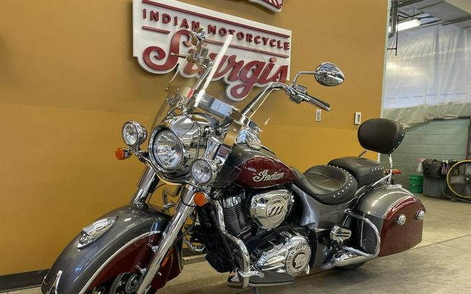 2018 Indian Motorcycle® Springfield® ABS Steel Gray over Burgundy Metallic