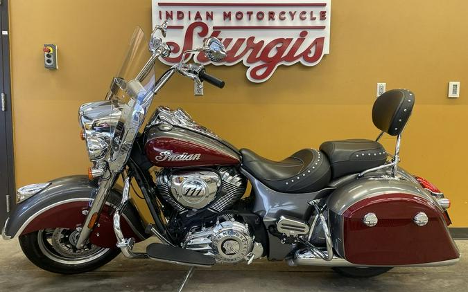 2018 Indian Motorcycle® Springfield® ABS Steel Gray over Burgundy Metallic