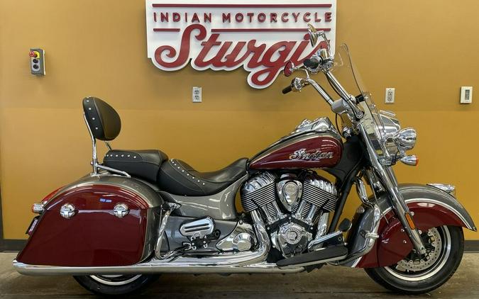 2018 Indian Motorcycle® Springfield® ABS Steel Gray over Burgundy Metallic