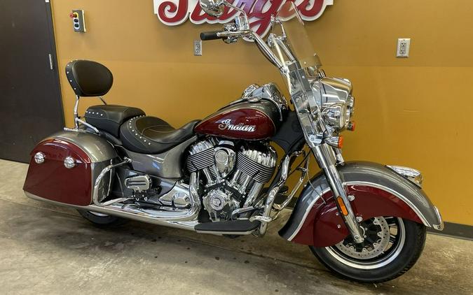 2018 Indian Motorcycle® Springfield® ABS Steel Gray over Burgundy Metallic