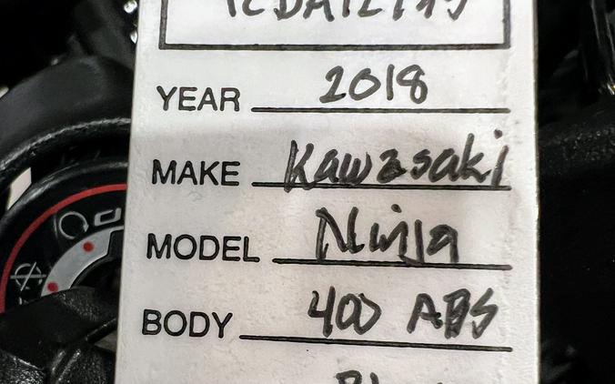 2018 Kawasaki Ninja 400