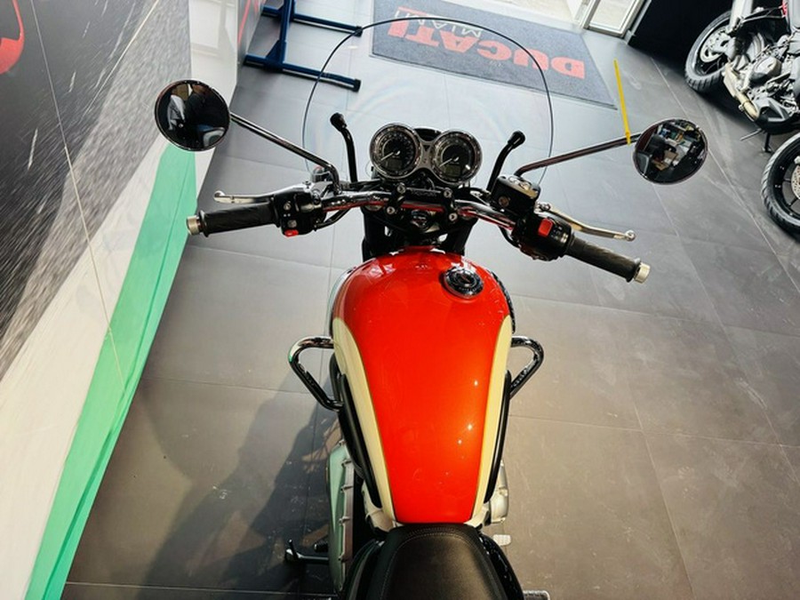 2019 Triumph Bonneville T100 New England White Intense Orange