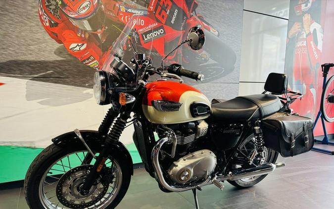 2019 Triumph Bonneville T100 New England White Intense Orange