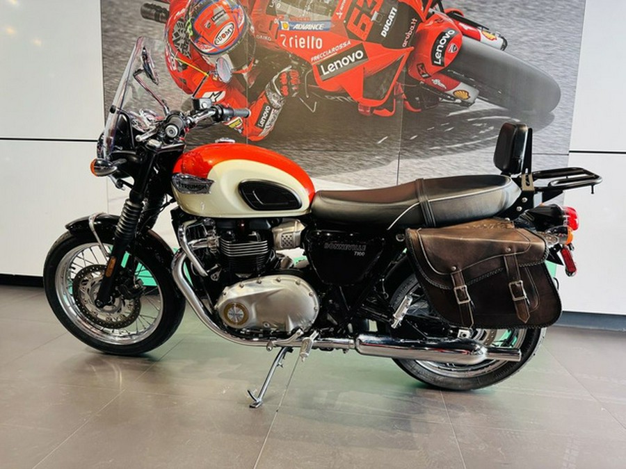 2019 Triumph Bonneville T100 New England White Intense Orange