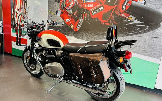 2019 Triumph Bonneville T100 New England White Intense Orange