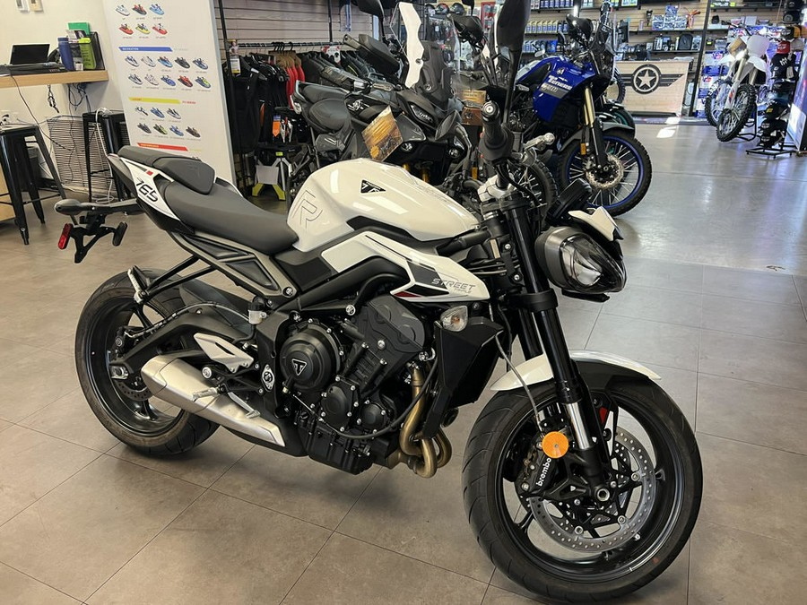 2024 Triumph Street Triple 765 R Crystal White