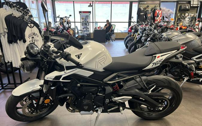 2024 Triumph Street Triple 765 R Crystal White