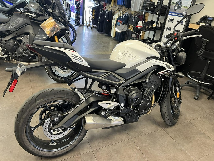 2024 Triumph Street Triple 765 R Crystal White